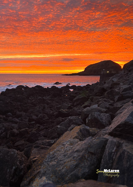 Stonehaven firey sunrise